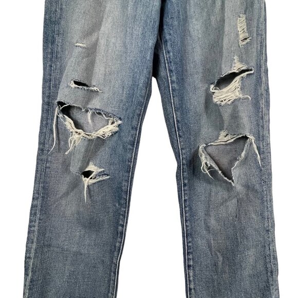 Veronica Beard Blake Classic Straight Distressed High Rise Jeans Blue Size 25 - Picture 6 of 9